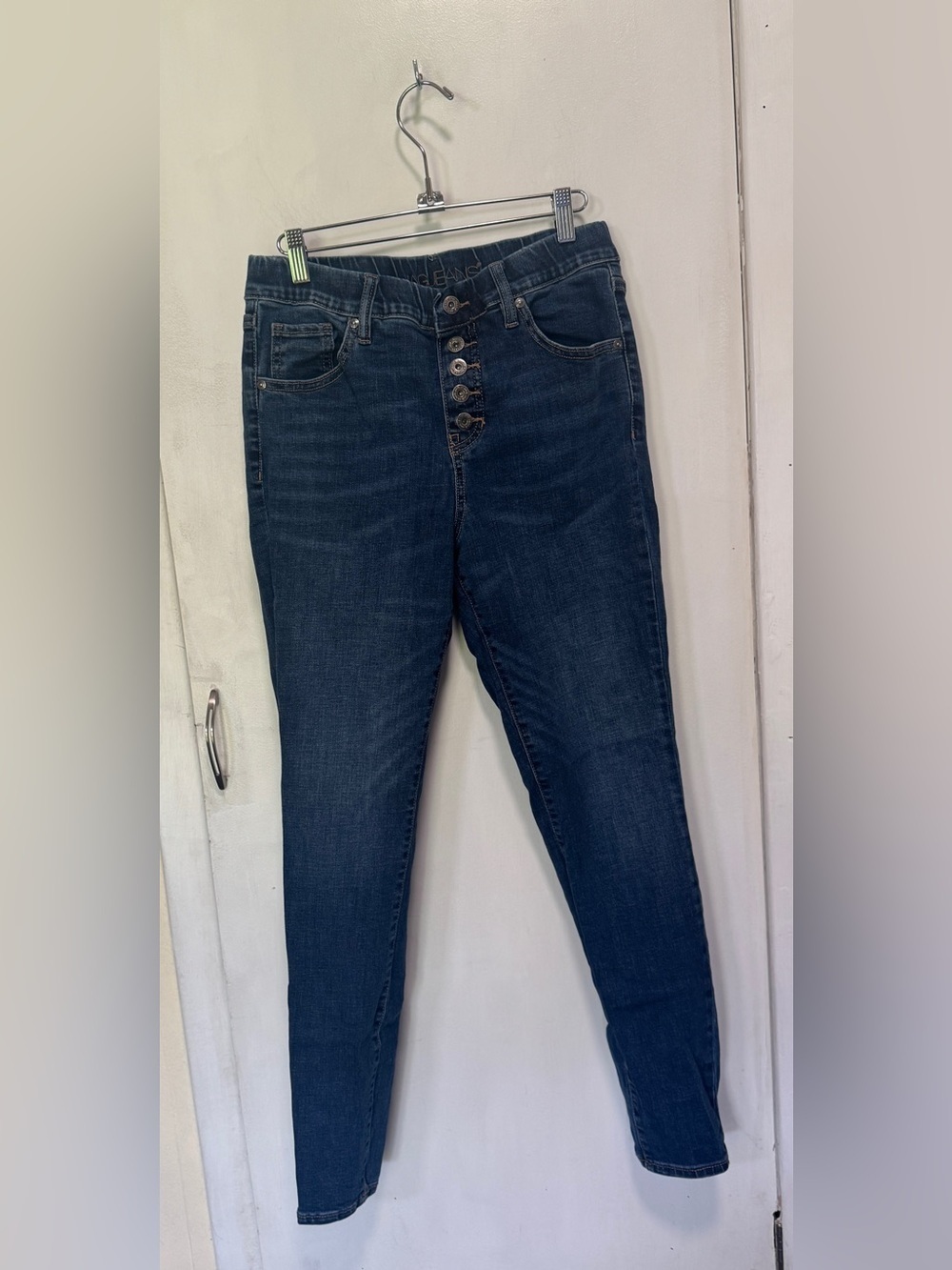 Jag Jeans High-Rise Dark Blue Button-Fly Slim Jeans